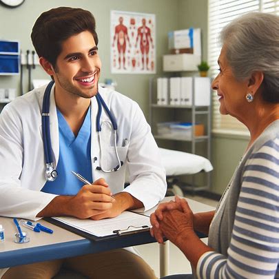 doctor speaking to patient